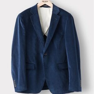 Todd Snyder Mens Navy Italian Corduroy Sport Coat 44L NWOT